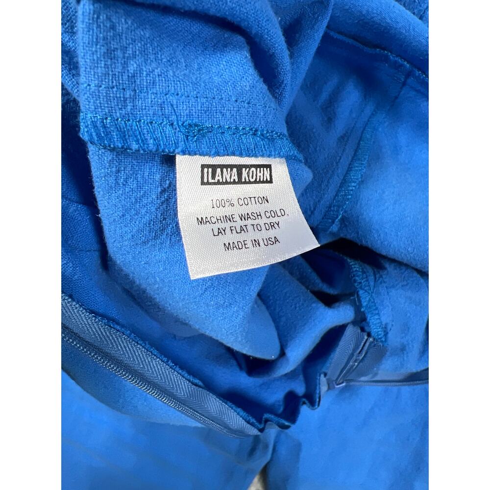 Ilana Kohn Blue Cotton Jumpsuit Romper Size 4 Small Short Sleeve Minimalist USA - Picture 4 of 11
